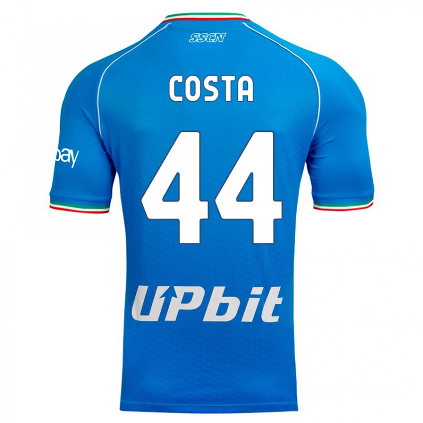 Mann Filippo Costa #44 Himmelblå Hjemmetrøye Drakt Trøye 2023/24 Skjorter T-Skjorte