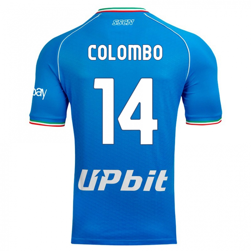 Mann Sofia Colombo #14 Himmelblå Hjemmetrøye Drakt Trøye 2023/24 Skjorter T-Skjorte
