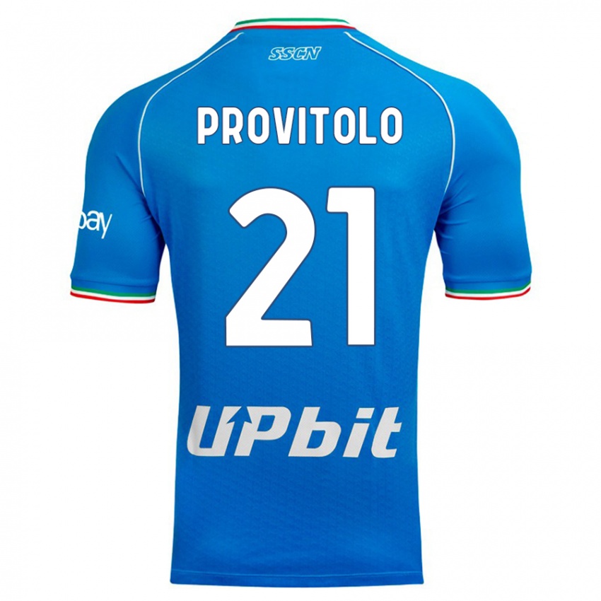 Mann Vincenzo Provitolo #21 Himmelblå Hjemmetrøye Drakt Trøye 2023/24 Skjorter T-Skjorte
