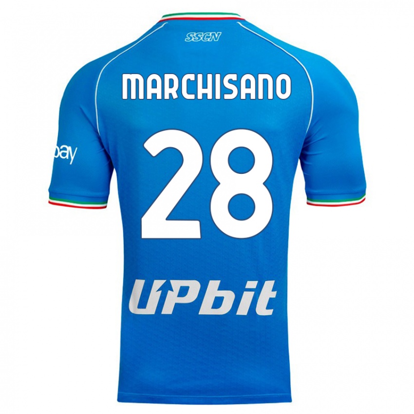 Mann Matteo Marchisano #28 Himmelblå Hjemmetrøye Drakt Trøye 2023/24 Skjorter T-Skjorte