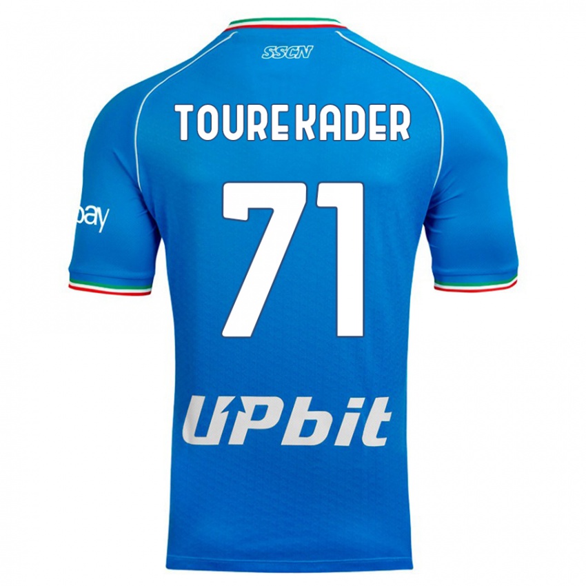 Mann Aziz Toure Kader #71 Himmelblå Hjemmetrøye Drakt Trøye 2023/24 Skjorter T-Skjorte