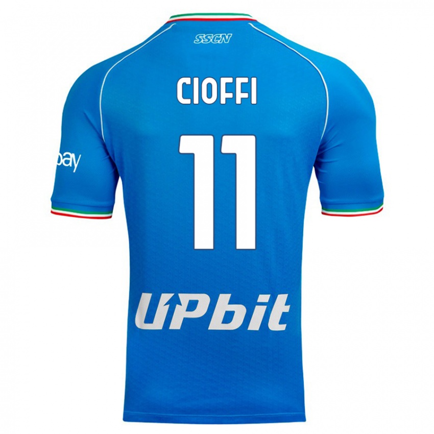 Mann Antonio Cioffi #11 Himmelblå Hjemmetrøye Drakt Trøye 2023/24 Skjorter T-Skjorte