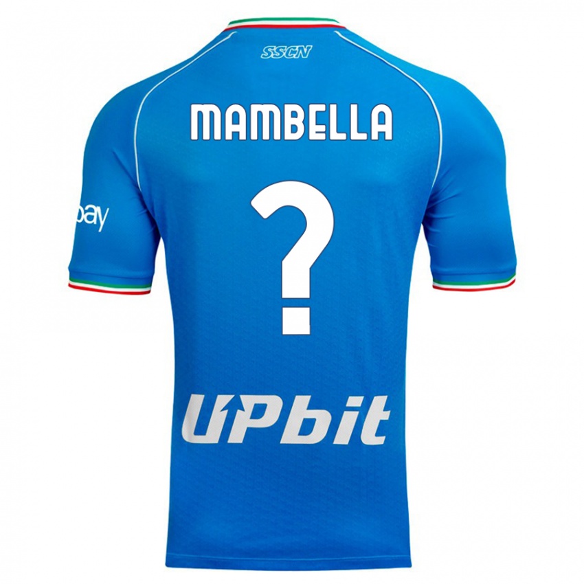 Mann Andrea Mambella #0 Himmelblå Hjemmetrøye Drakt Trøye 2023/24 Skjorter T-Skjorte