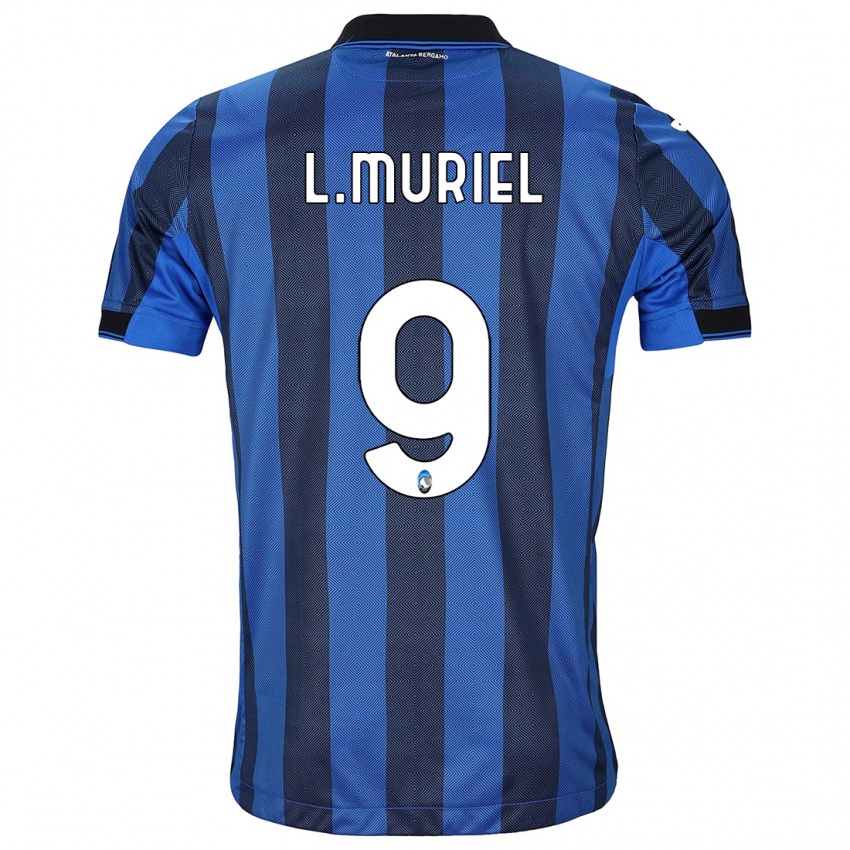 Mann Luis Muriel #9 Svart Blå Hjemmetrøye Drakt Trøye 2023/24 Skjorter T-Skjorte