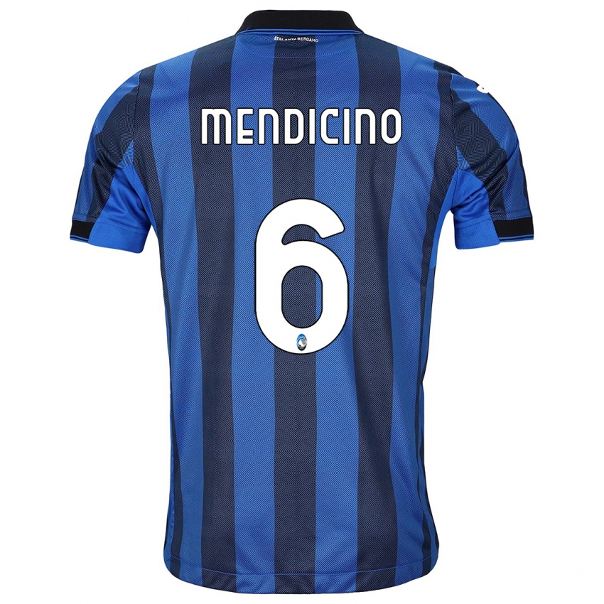 Mann Leonardo Mendicino #6 Svart Blå Hjemmetrøye Drakt Trøye 2023/24 Skjorter T-Skjorte