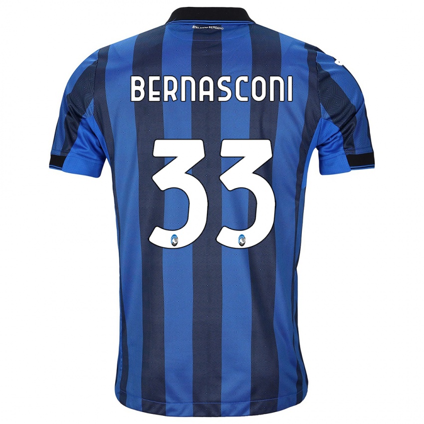 Mann Lorenzo Bernasconi #33 Svart Blå Hjemmetrøye Drakt Trøye 2023/24 Skjorter T-Skjorte