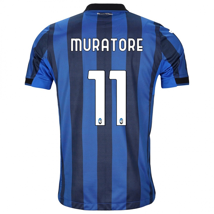 Mann Simone Muratore #11 Svart Blå Hjemmetrøye Drakt Trøye 2023/24 Skjorter T-Skjorte