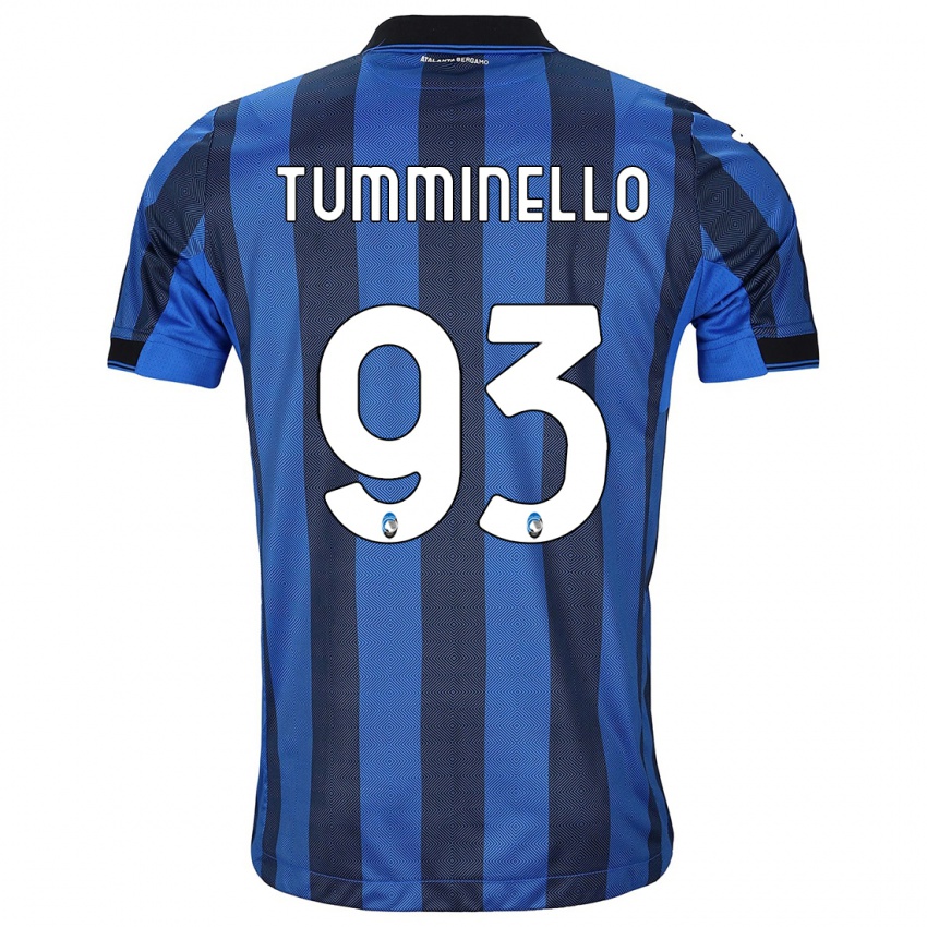 Mann Marco Tumminello #93 Svart Blå Hjemmetrøye Drakt Trøye 2023/24 Skjorter T-Skjorte