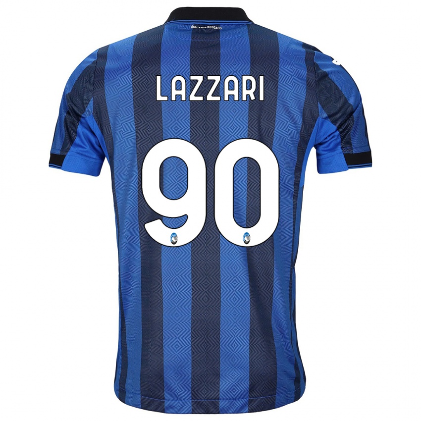 Mann Ilaria Lazzari #90 Svart Blå Hjemmetrøye Drakt Trøye 2023/24 Skjorter T-Skjorte