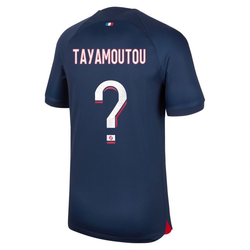 Mann Enzo Tayamoutou #0 Blå Rød Hjemmetrøye Drakt Trøye 2023/24 Skjorter T-Skjorte