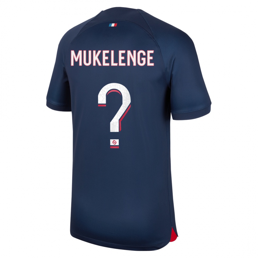 Mann Christ Mukelenge #0 Blå Rød Hjemmetrøye Drakt Trøye 2023/24 Skjorter T-Skjorte