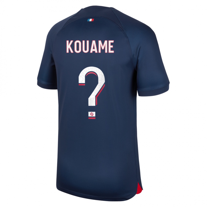 Mann Kelly Kouame #0 Blå Rød Hjemmetrøye Drakt Trøye 2023/24 Skjorter T-Skjorte