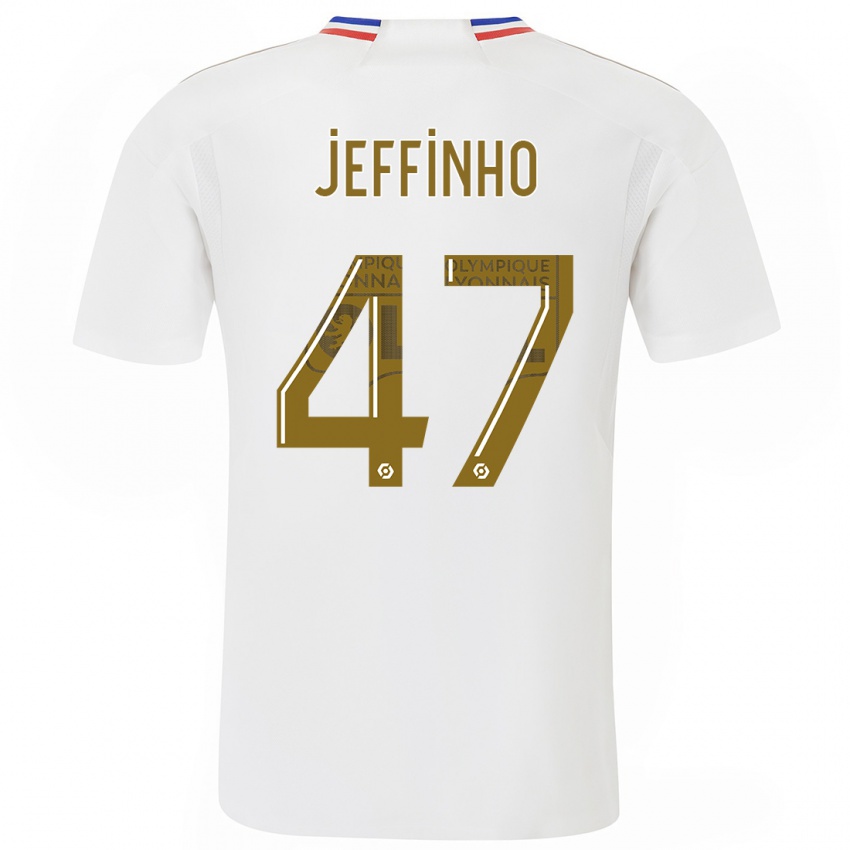 Mann Jeffinho #47 Hvit Hjemmetrøye Drakt Trøye 2023/24 Skjorter T-Skjorte