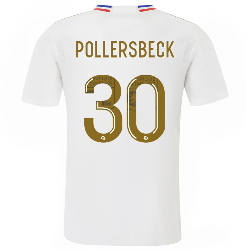 Mann Julian Pollersbeck #30 Hvit Hjemmetrøye Drakt Trøye 2023/24 Skjorter T-Skjorte