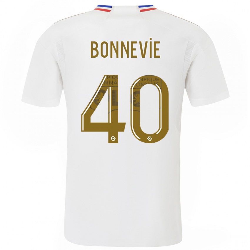 Mann Kayne Bonnevie #40 Hvit Hjemmetrøye Drakt Trøye 2023/24 Skjorter T-Skjorte