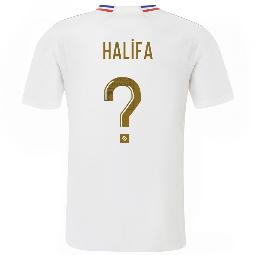 Mann Islam Halifa #0 Hvit Hjemmetrøye Drakt Trøye 2023/24 Skjorter T-Skjorte