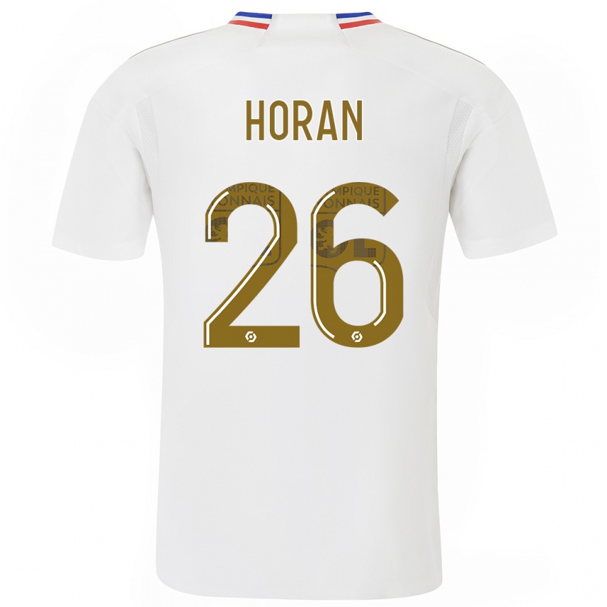 Mann Lindsey Horan #26 Hvit Hjemmetrøye Drakt Trøye 2023/24 Skjorter T-Skjorte