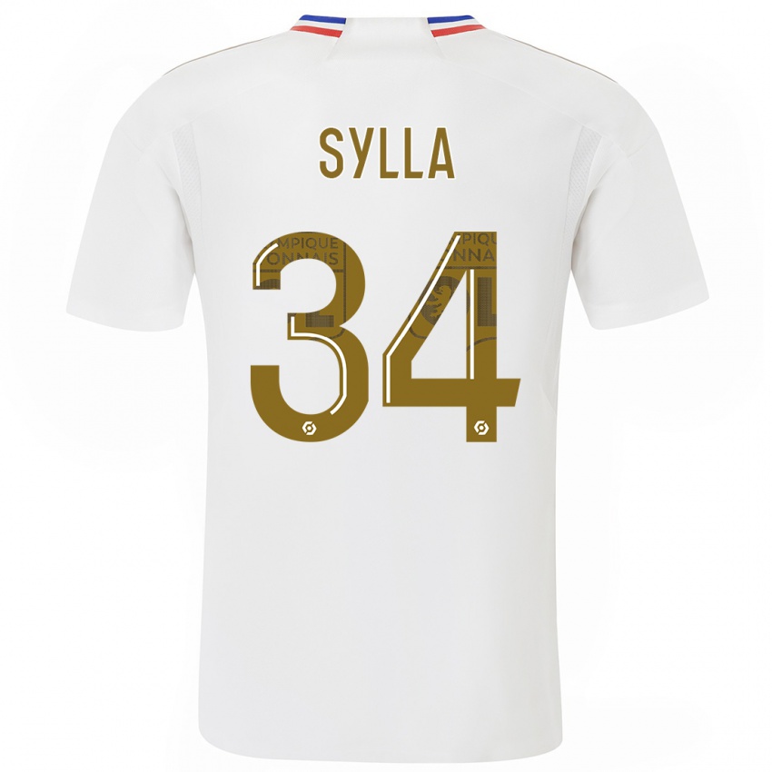 Mann Kysha Sylla #34 Hvit Hjemmetrøye Drakt Trøye 2023/24 Skjorter T-Skjorte
