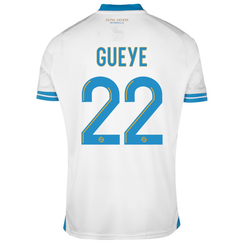 Mann Pape Gueye #22 Hvit Hjemmetrøye Drakt Trøye 2023/24 Skjorter T-Skjorte
