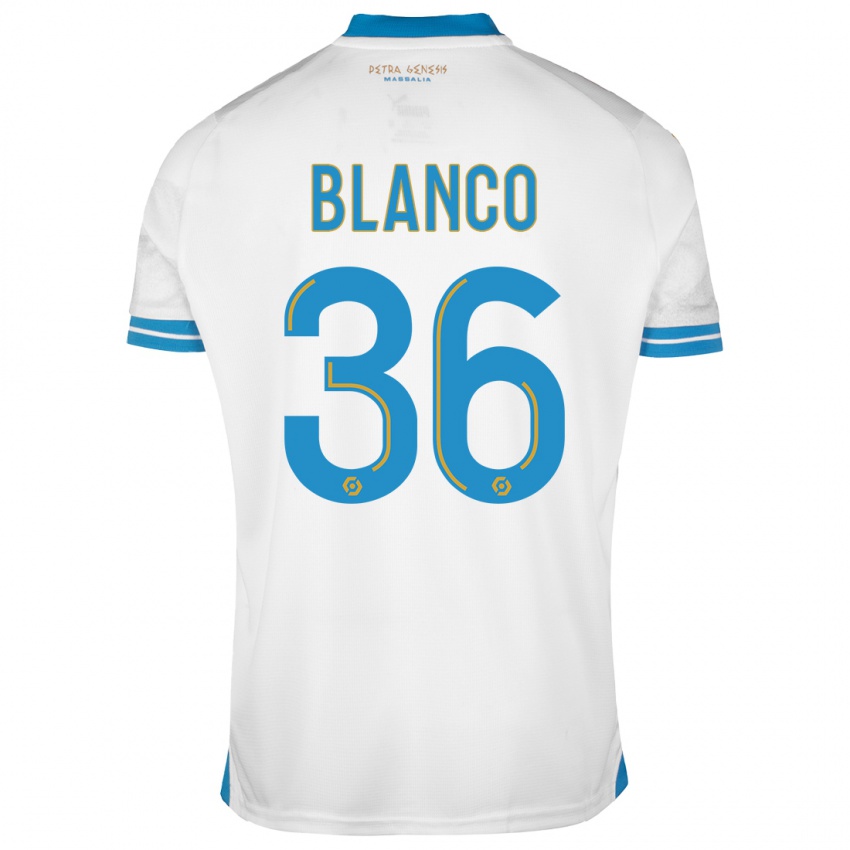 Mann Ruben Blanco #36 Hvit Hjemmetrøye Drakt Trøye 2023/24 Skjorter T-Skjorte