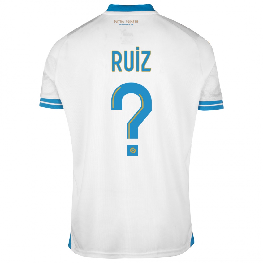 Mann Pedro Ruiz #0 Hvit Hjemmetrøye Drakt Trøye 2023/24 Skjorter T-Skjorte