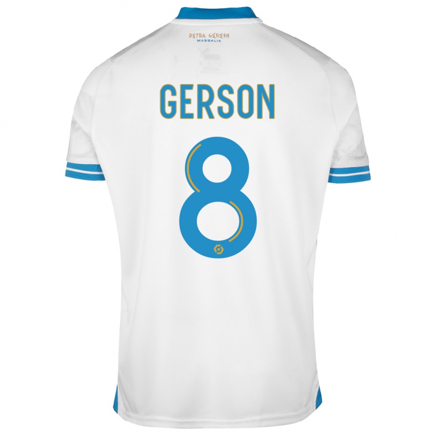 Mann Gerson #8 Hvit Hjemmetrøye Drakt Trøye 2023/24 Skjorter T-Skjorte