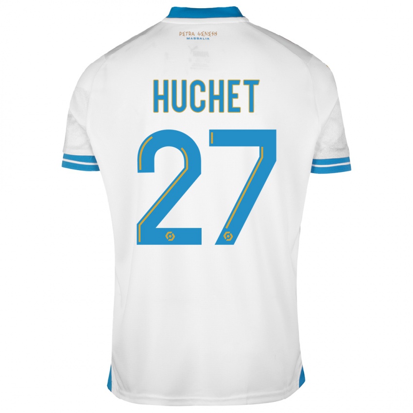 Mann Sarah Huchet #27 Hvit Hjemmetrøye Drakt Trøye 2023/24 Skjorter T-Skjorte