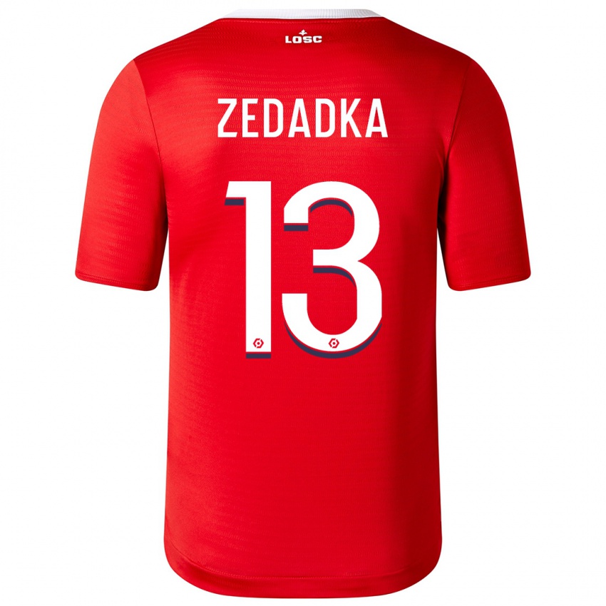 Mann Akim Zedadka #13 Rød Hjemmetrøye Drakt Trøye 2023/24 Skjorter T-Skjorte