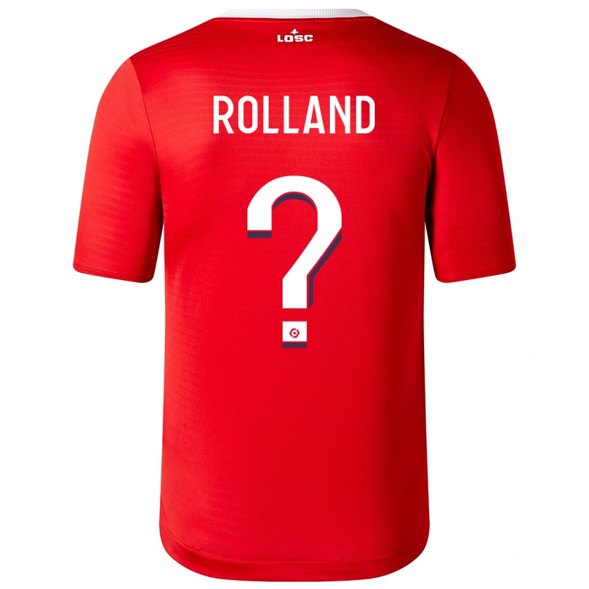 Mann Baptiste Rolland #0 Rød Hjemmetrøye Drakt Trøye 2023/24 Skjorter T-Skjorte