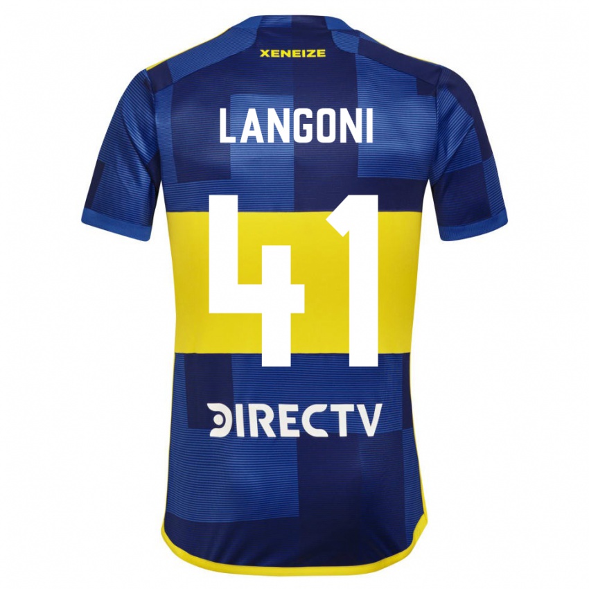 Mann Luca Langoni #41 Mørk Blå Gul Hjemmetrøye Drakt Trøye 2023/24 Skjorter T-Skjorte