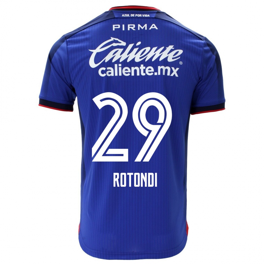 Mann Carlos Rotondi #29 Blå Hjemmetrøye Drakt Trøye 2023/24 Skjorter T-Skjorte