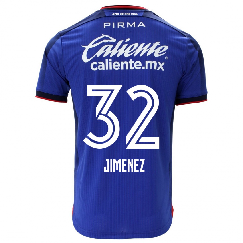 Mann Cristian Jimenez #32 Blå Hjemmetrøye Drakt Trøye 2023/24 Skjorter T-Skjorte