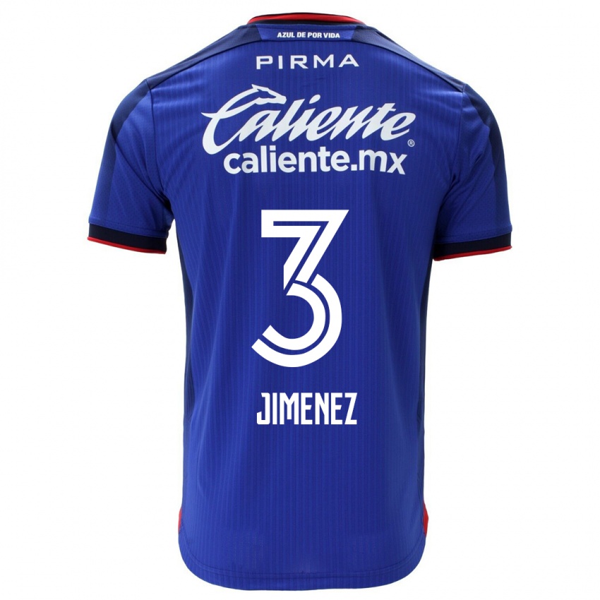 Mann Jaiber Jimenez #3 Blå Hjemmetrøye Drakt Trøye 2023/24 Skjorter T-Skjorte