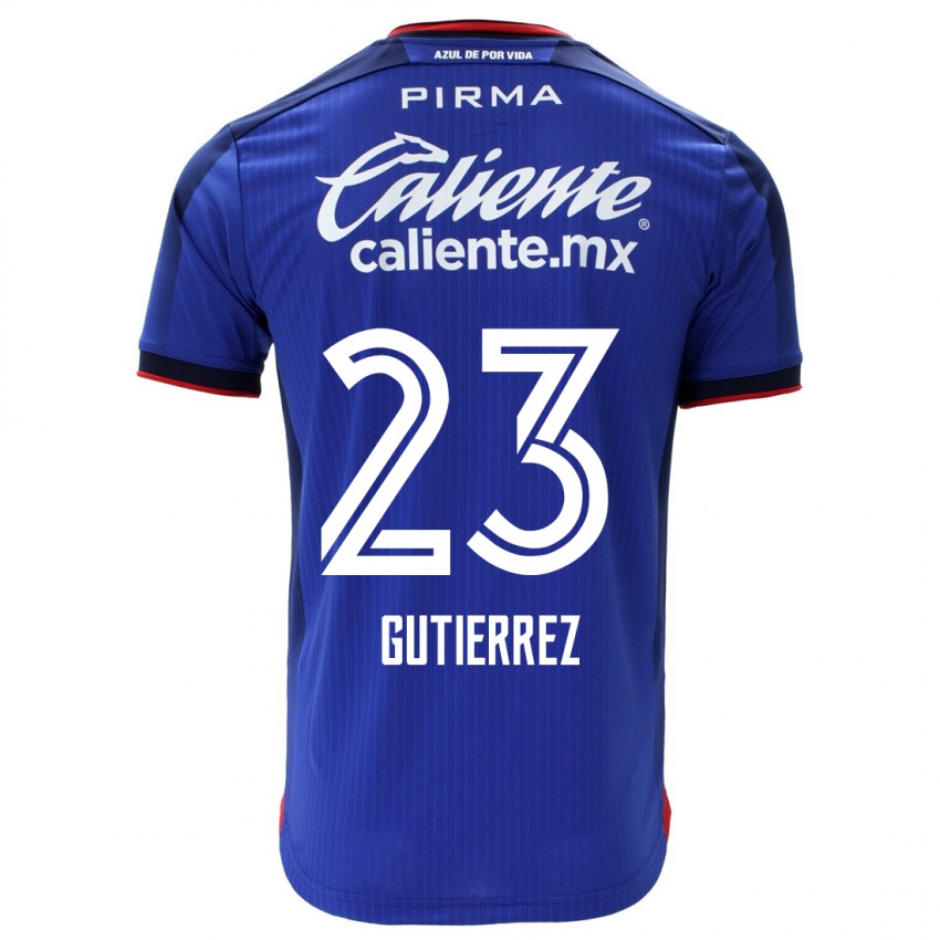 Mann Ivonne Gutierrez #23 Blå Hjemmetrøye Drakt Trøye 2023/24 Skjorter T-Skjorte