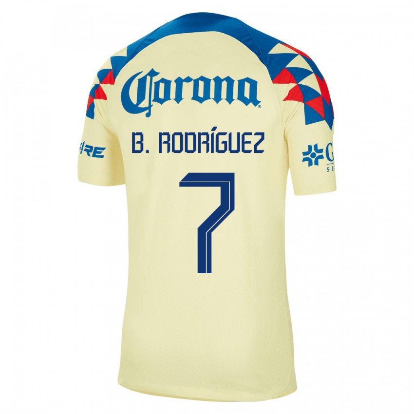 Mann Brian Rodríguez #7 Gul Hjemmetrøye Drakt Trøye 2023/24 Skjorter T-Skjorte