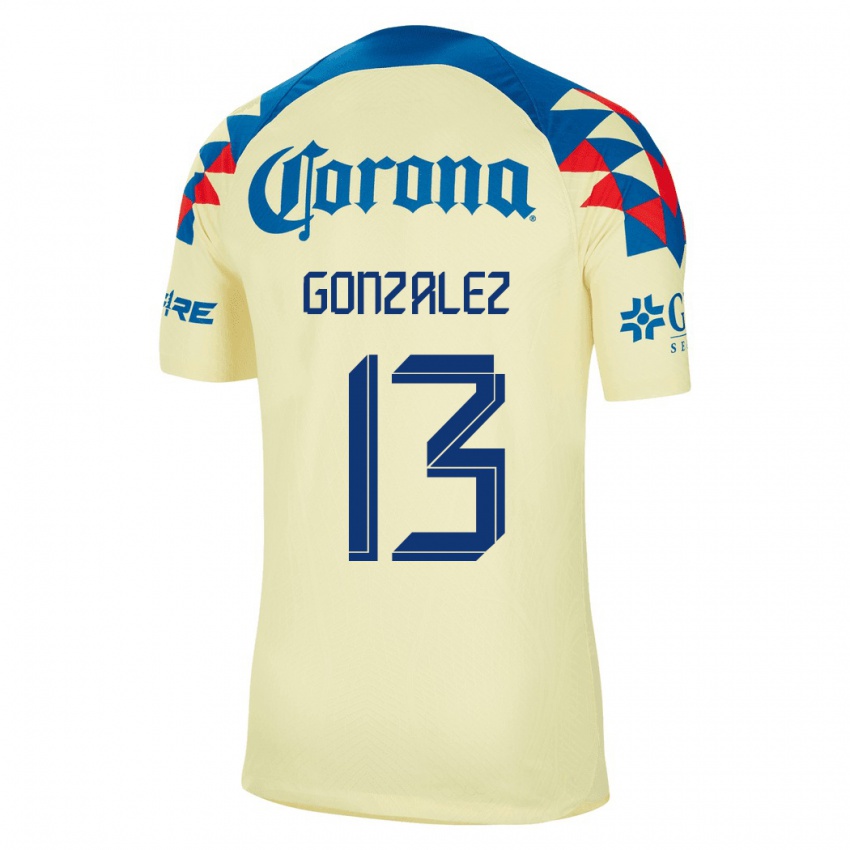 Mann Eva Gonzalez #13 Gul Hjemmetrøye Drakt Trøye 2023/24 Skjorter T-Skjorte
