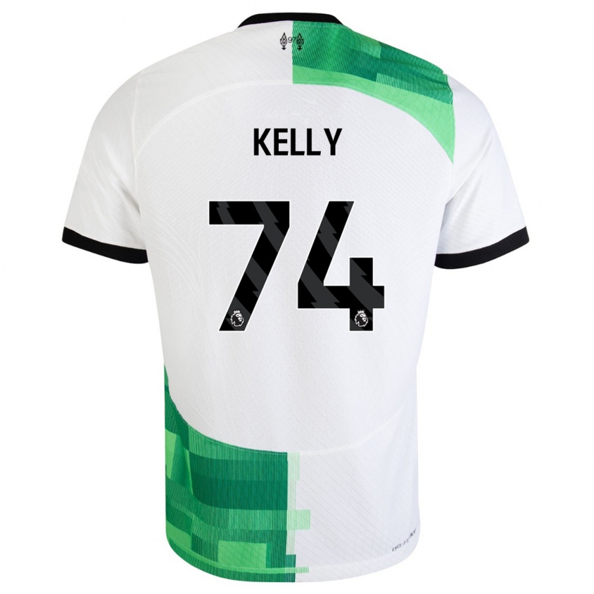 Mann Oscar Kelly #74 Hvit Grønn Bortetrøye Drakt Trøye 2023/24 Skjorter T-Skjorte