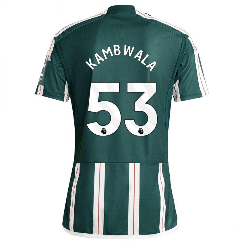 Mann Willy Kambwala #53 Mørk Grønn Bortetrøye Drakt Trøye 2023/24 Skjorter T-Skjorte