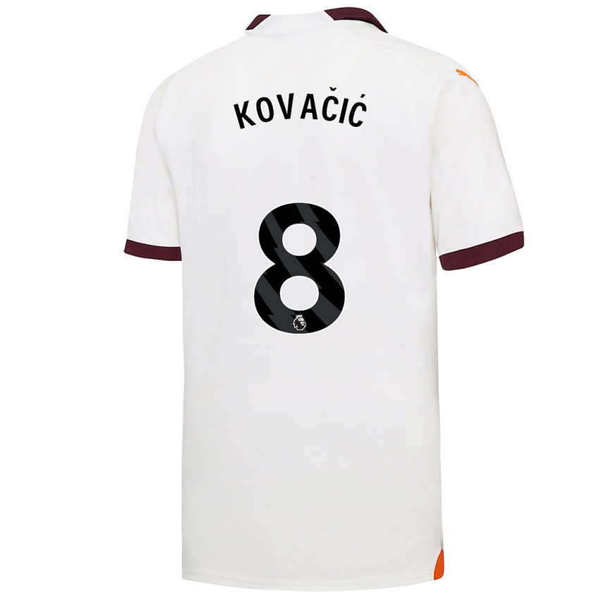 Mann Mateo Kovacic #8 Hvit Bortetrøye Drakt Trøye 2023/24 Skjorter T-Skjorte