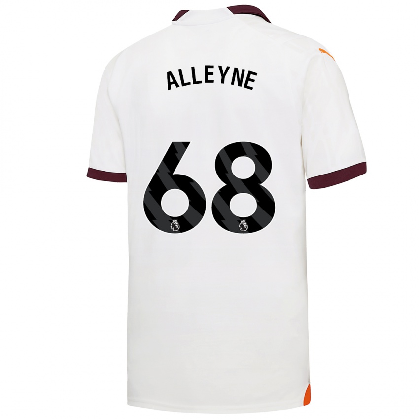 Mann Max Alleyne #68 Hvit Bortetrøye Drakt Trøye 2023/24 Skjorter T-Skjorte