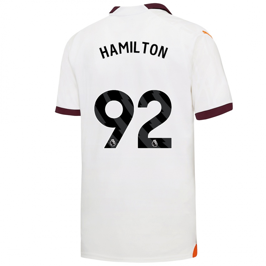 Mann Micah Hamilton #92 Hvit Bortetrøye Drakt Trøye 2023/24 Skjorter T-Skjorte