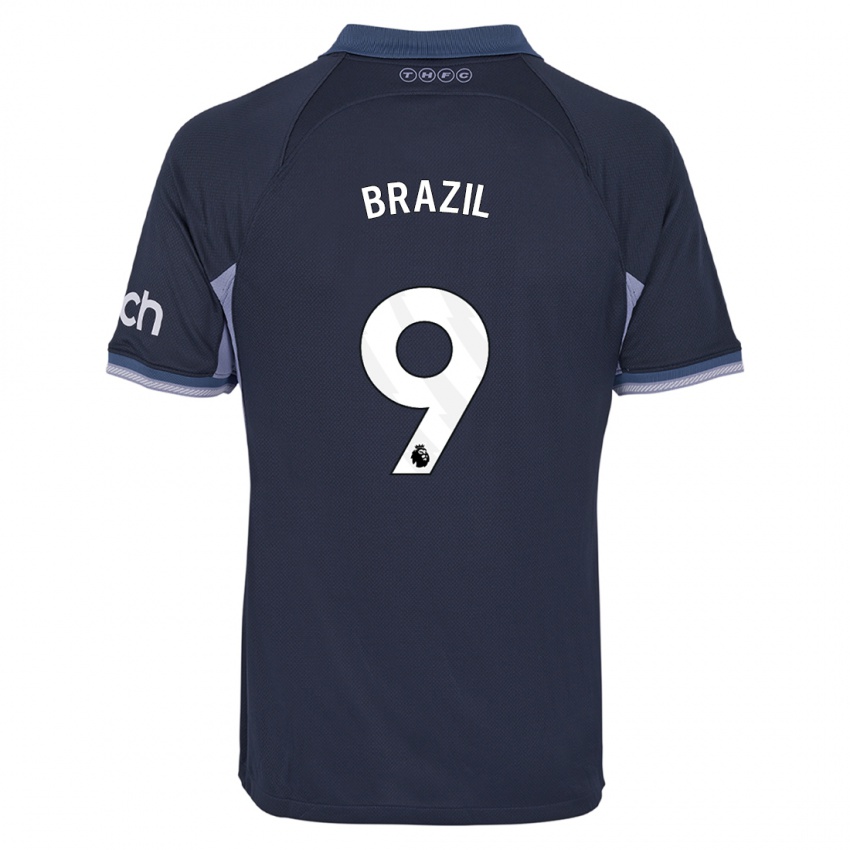 Mann Ellie Brazil #9 Mørke Blå Bortetrøye Drakt Trøye 2023/24 Skjorter T-Skjorte