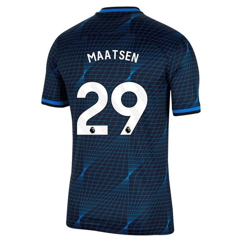 Mann Ian Maatsen #29 Mørke Blå Bortetrøye Drakt Trøye 2023/24 Skjorter T-Skjorte