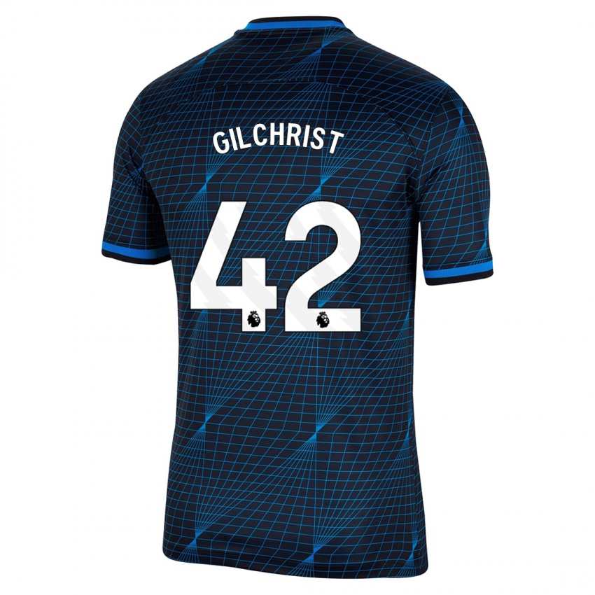 Mann Alfie Gilchrist #42 Mørke Blå Bortetrøye Drakt Trøye 2023/24 Skjorter T-Skjorte