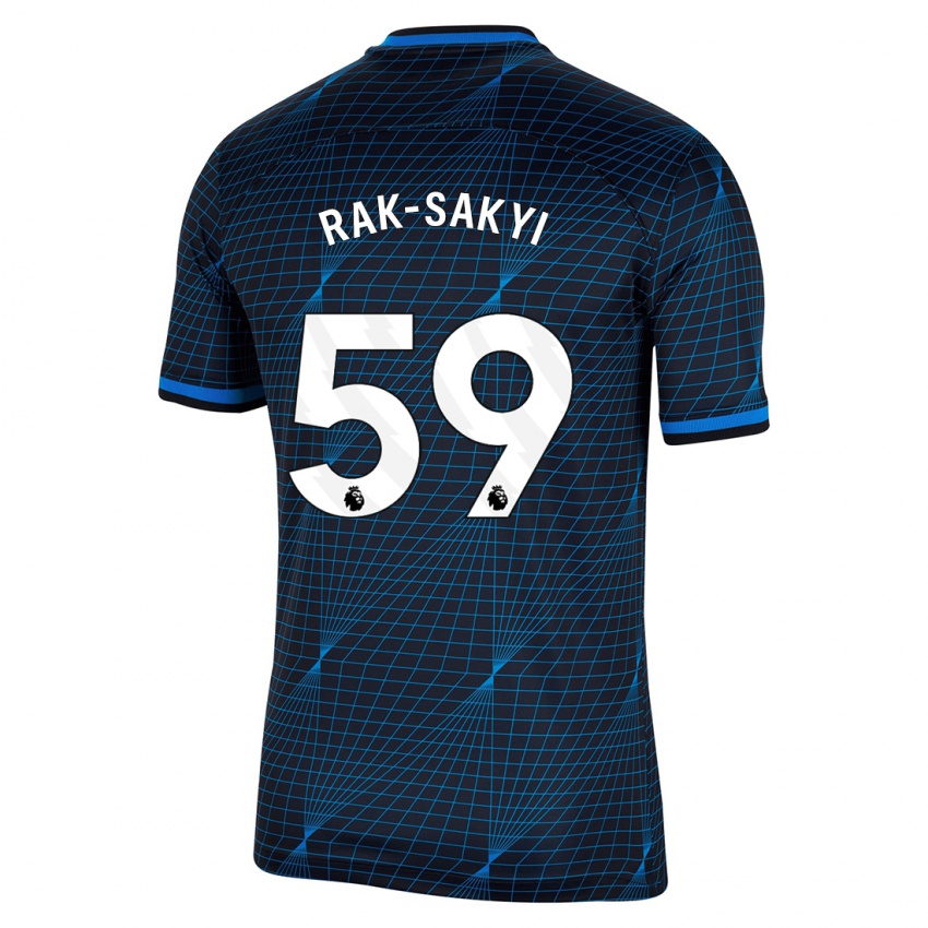 Mann Sam Rak-Sakyi #59 Mørke Blå Bortetrøye Drakt Trøye 2023/24 Skjorter T-Skjorte