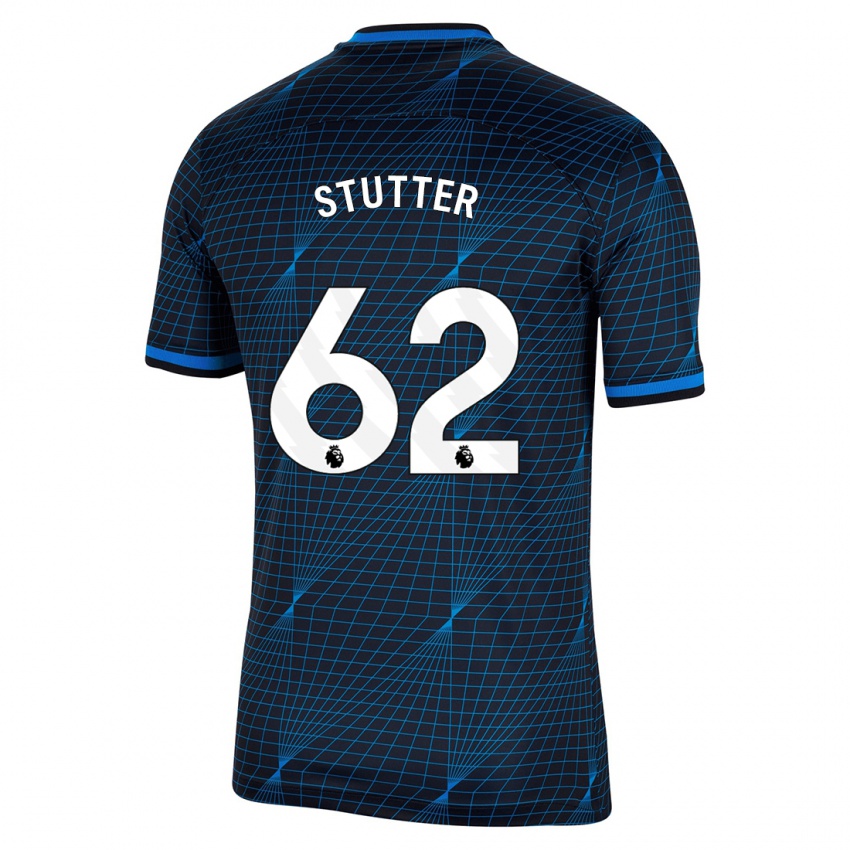 Mann Ronnie Stutter #62 Mørke Blå Bortetrøye Drakt Trøye 2023/24 Skjorter T-Skjorte