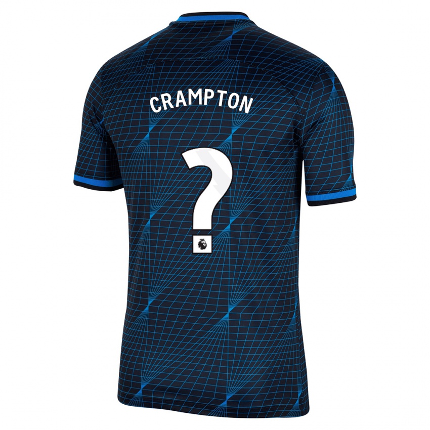 Mann Kai Crampton #0 Mørke Blå Bortetrøye Drakt Trøye 2023/24 Skjorter T-Skjorte