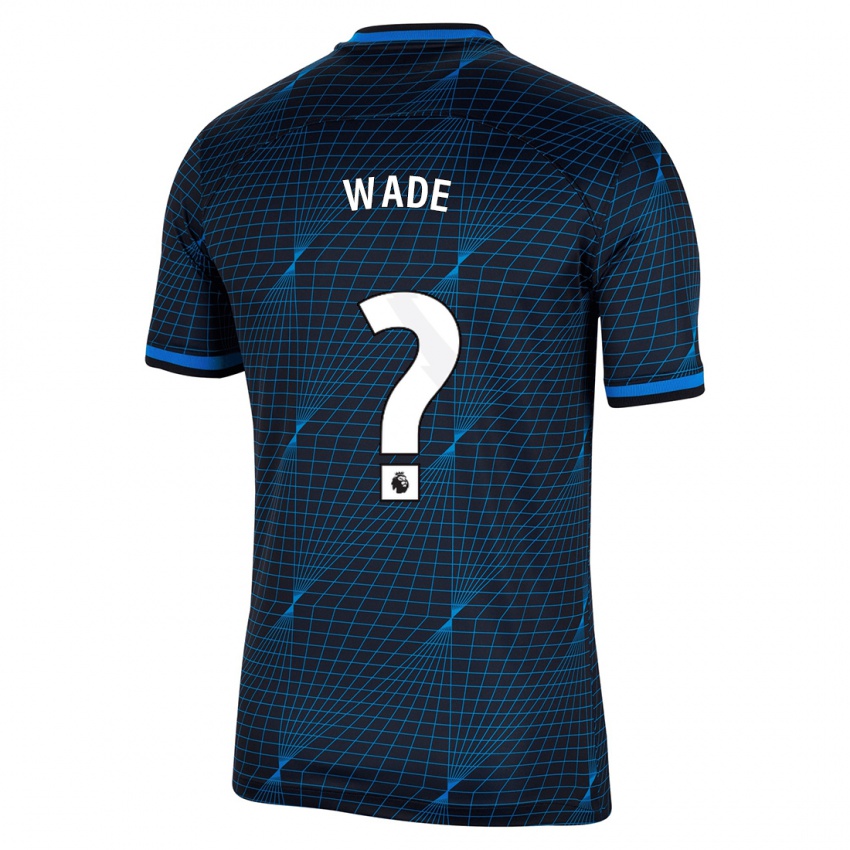 Mann Shaun Wade #0 Mørke Blå Bortetrøye Drakt Trøye 2023/24 Skjorter T-Skjorte