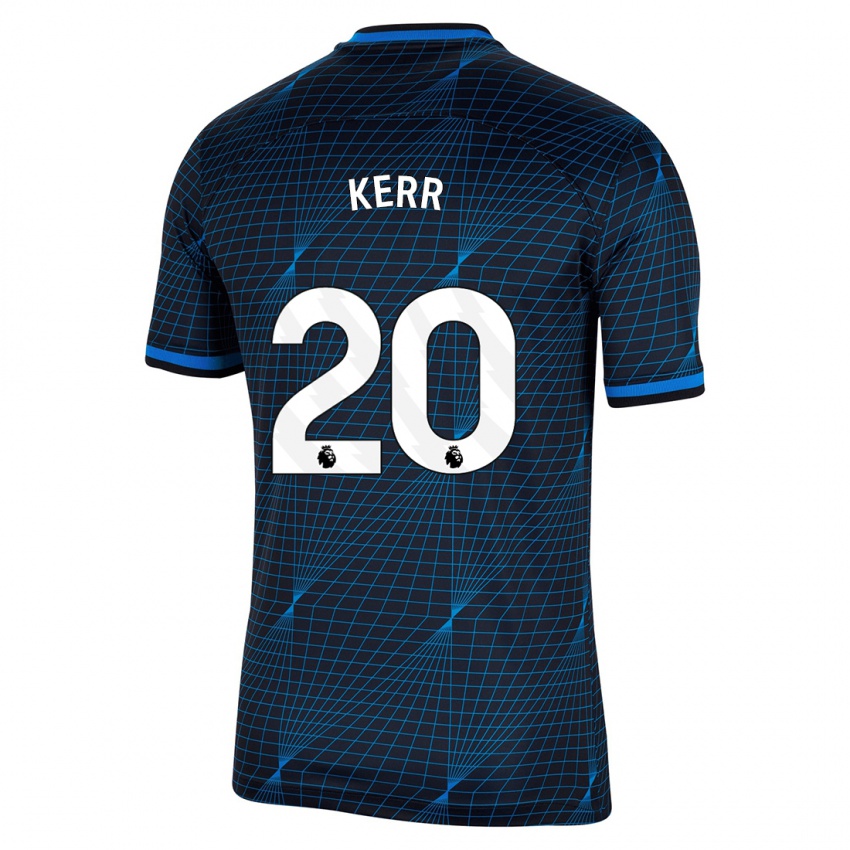 Mann Sam Kerr #20 Mørke Blå Bortetrøye Drakt Trøye 2023/24 Skjorter T-Skjorte