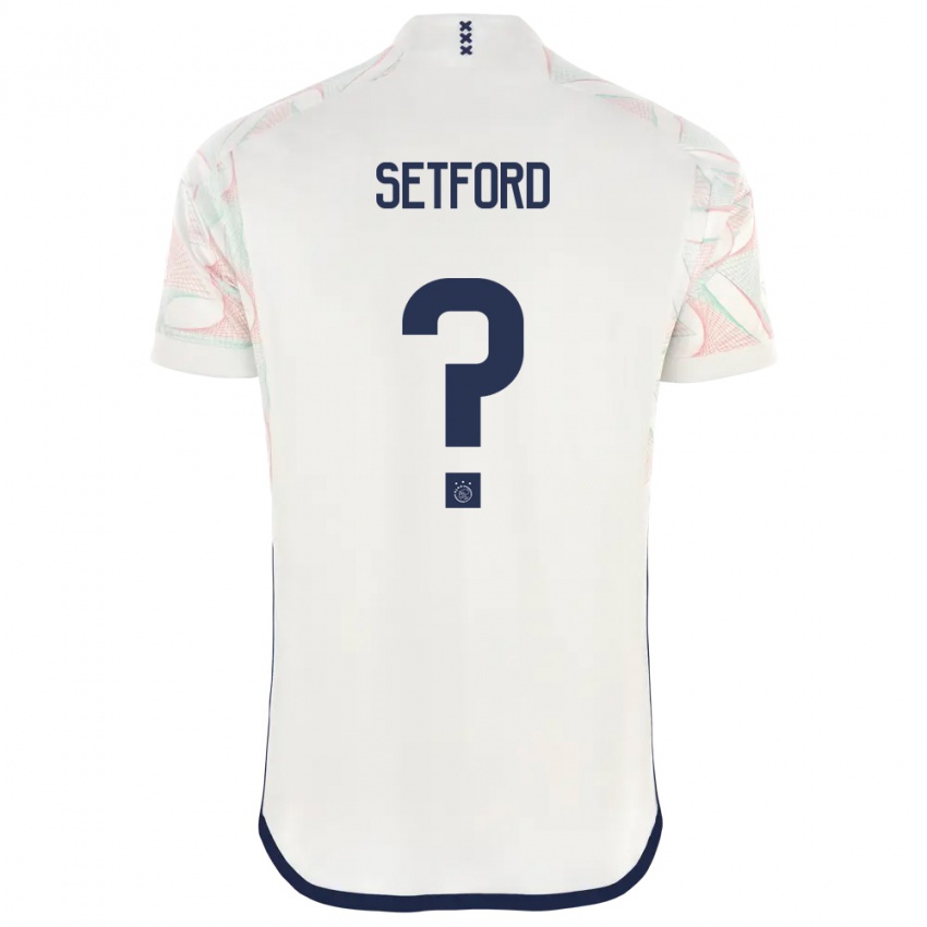 Mann Tommy Setford #0 Hvit Bortetrøye Drakt Trøye 2023/24 Skjorter T-Skjorte